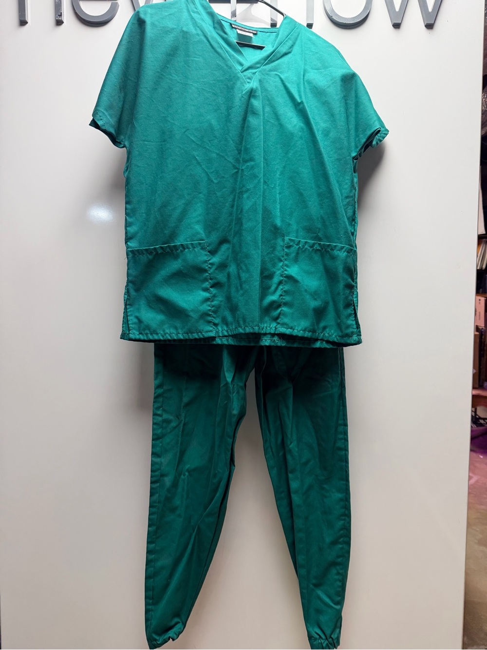 Unbranded Women's Teal Medical Scrub Pants & Top Set
